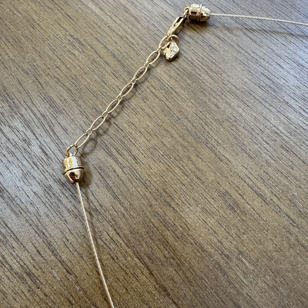 Swarovski Wire Gold Necklace with crystals - Picture 3 of 3
